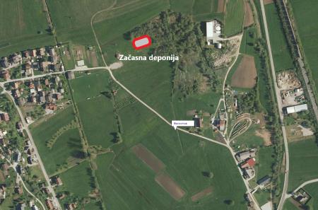 Lokacija začasnega odlagališča betonskih podstavkov